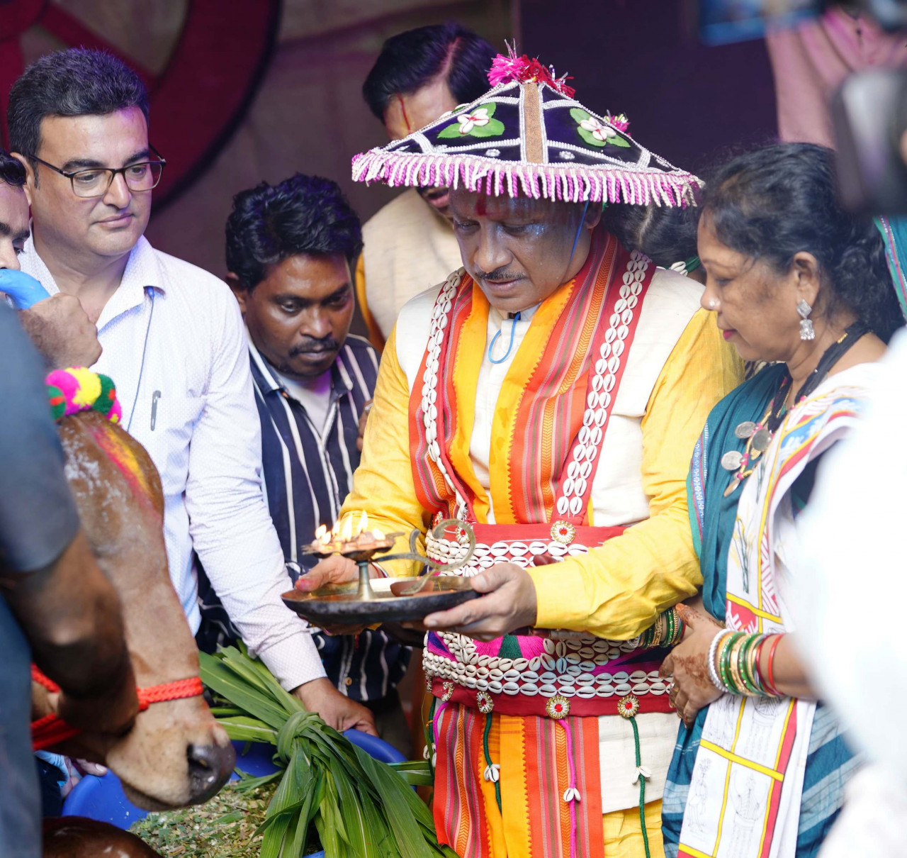 On Hareli festival, the Chief Minister worshipped Gauri-Ganesh, Navgraha and anointed Lord Shiva