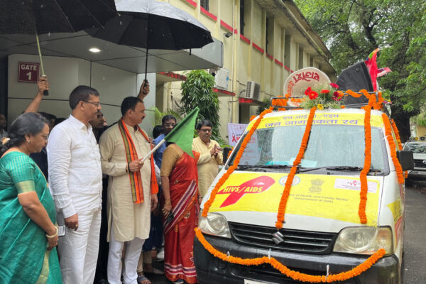 Health Minister Shyam Bihari Jaiswal launched an intensive publicity program for public awareness regarding prevention of HIV/AIDS