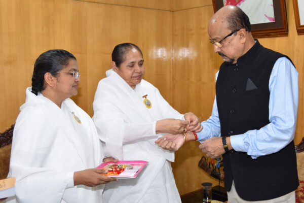 Raksha Bandhan 2024: Brahma Kumari sisters tied Rakhi to Governor Ramen Deka