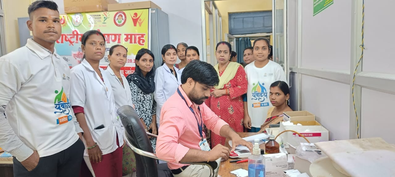 Anemia checkup camps were organized in all health centres including the district hospital