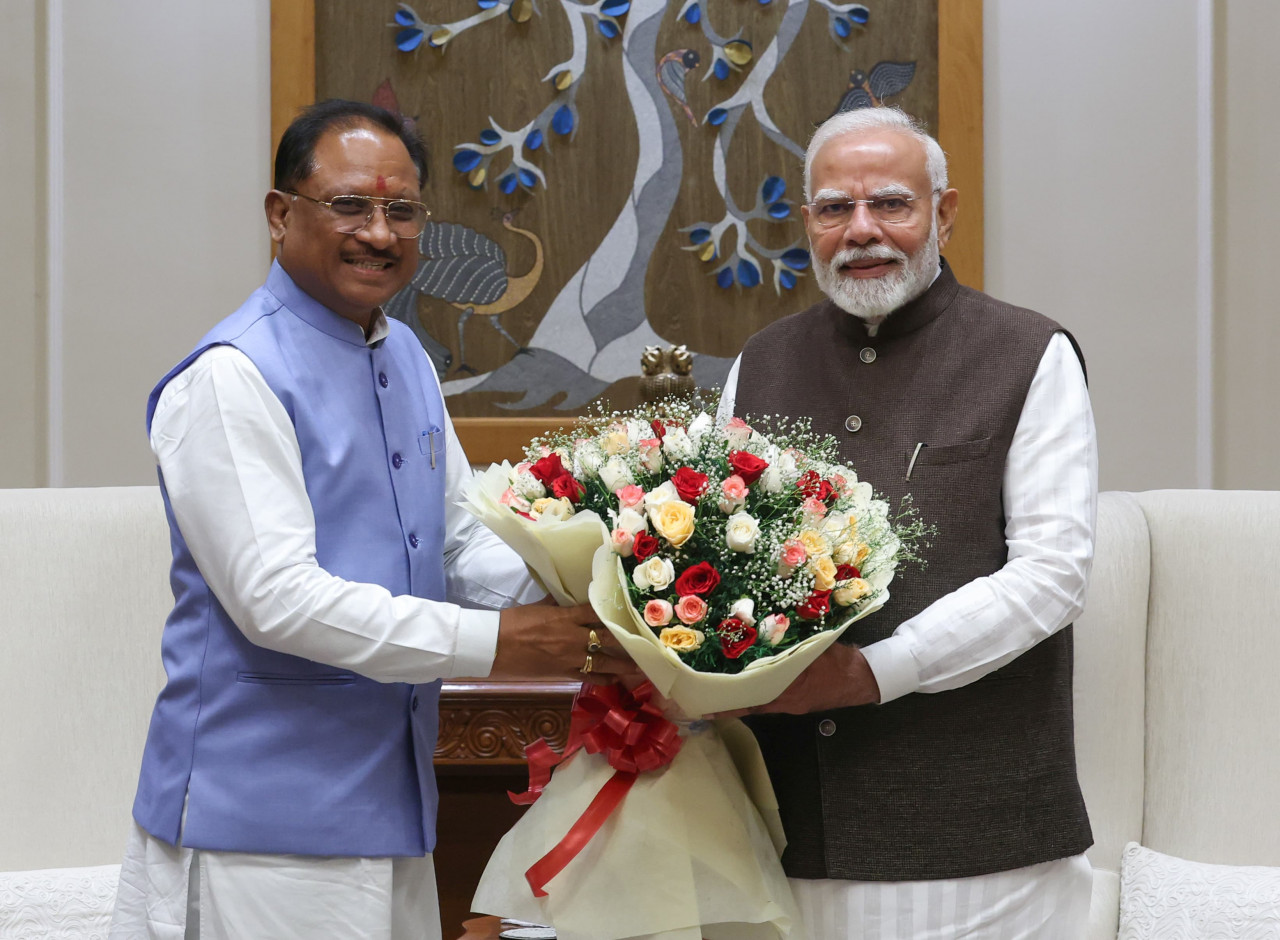 Chhattisgarh Chief Minister Vishnudev Sai meets Prime Minister Narendra Modi