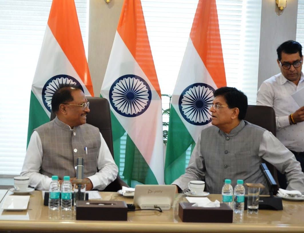 Chief Minister's meeting with Union Minister Piyush Goyal, discussion on proposals for industrial development and investment in Chhattisgarh