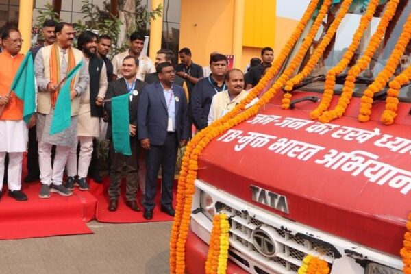 Chief Minister Sai flagged off the mobile medical unit and promotional vehicle